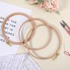 2 Pack 6 Inch Wood Embroidery Hoop, Cross Stitch Hoops Ring, Cross Stitch Supplies Beech Wooden Embroidery Frames for Art Craft Sewing, DIY Decoration view 4