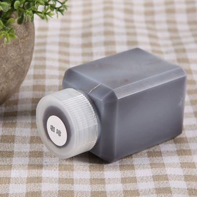 60ml Leather Border Oil Plastic Bottle DIY Craft Manual Leather Edge Sealing Tool (Coffee)