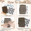 CHGCRAFT Hydrangea Texture Polymer Clay Texture Sheets Flowers Leaves Pattern Silicone Texture Stamp Clay Modeling Pattern Pad Texture Sheets for Polymer Clay Making Earrings Jewelry view 3