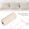 Single Strand Macrame Cord 3 mm 100m Strand Cotton Cord for Macrame Art, Strong Cotton String, Cotton Macrame Rope Yarn, Thick Cotton Cord for Wall Hangings, Plant Hangers view 3