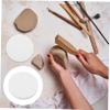 BEBEMOKO 3pcs Pottery Wheel Bat for Sculpting Balanced Gypsum Clay Board for Ceramics for Crafting Bowls Pots Artworks Smooth for Comfortable Use view 4
