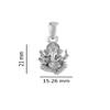 Samyuktha God Ganesh Pendant for Men & Women Sterling Silver (92.5% purity) Pure Silver Lord Ganapathy Locket for Good Health & Wealth - Only Pendent view 2