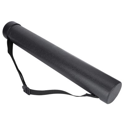 Dark G Plastic Circular Drawing Tube Teles Matte Texture Art Plies (Black)