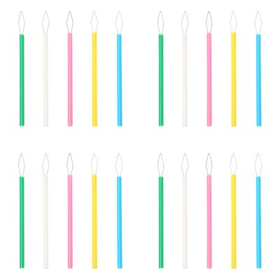 Colorful Needle Threader ABS Cylindrical Sewing Accessories For Craft Knitting Sewing Tool 20 Pcs