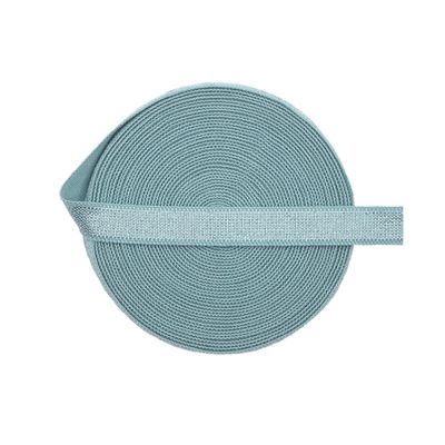 Nine Looms 15Y 3/8" Nile Blue Fold Over Elastic Baby Headband Hair Tie Bra Strap Dress Elastic Bands for Sewing, Foldover Elastic Dress Straps for Sewing (15Y 3/8" Nile Blue)