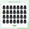 100-Pack Double Hole Cord Lock Toggles, Plastic Spring Fasteners for Drawstring, Clothing, Shoelace view 3