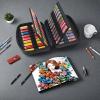 Eiyye Portable Colored Pencil Case Large Capacity Zippered Pencil Holder, Holds 166 Pencils & Gel Pens, Pen not included(Black) view 3