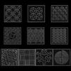 FREEBLOSS 10Pcs Acrylic Sashiko Stencils Acrylic Drawing Line Template for Hand Quilting Sashiko Patterns Templates Embroidery Stencils for Hand Sewing Lovers 4.7 * 4.7inch view 1
