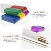 NineTribe Basics 5pcs Needle Storage Box Container Needles Sewing Pin Storage Pins Plug Crotchet Machine Crochet Hook Tube Sewing Needle Tube Needle Storage Tube Sewing Needle Holder Plastic view 4