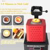 Gold Melting Furnace, 2912 Digital Casting Jewelry Making Tool Electric Gold Metal Melting Furnace, Commercial Melting Furnace, for Gold, Silver, Copper, Aluminum, Iron, Steel,Red-for1kgMetal view 2