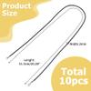 Hobbspring 10pcs Black Genuine Leather Cord Necklace 20 inch Rope Chain Necklace with Stainless Steel Clasp Waxed Necklace Cord for Women and Men Necklace Jewelry Making Supplies view 2
