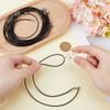 Hobbspring 10pcs Black Genuine Leather Cord Necklace 20 inch Rope Chain Necklace with Stainless Steel Clasp Waxed Necklace Cord for Women and Men Necklace Jewelry Making Supplies view 3