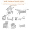 Plastic Rattan Repair Kit 1181 in Wicker Repair Material Fix Kit for Patio Garden Wicker Furniture High Strength Rattan Weaving Material for Basket Making16mm Width(Gray) view 3