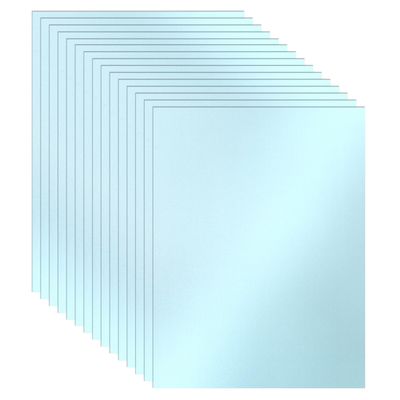 Guakicae 28 Sheets Light Blue Shimmer Cardstock 8.5 x 11 Certificate Paper, 92lb Premium Glossy Invitation Paper Card Stock for Wedding, Crafting, DIY Making Cards, Business Cards, Graduations