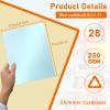 Guakicae 28 Sheets Light Blue Shimmer Cardstock 8.5 x 11 Certificate Paper, 92lb Premium Glossy Invitation Paper Card Stock for Wedding, Crafting, DIY Making Cards, Business Cards, Graduations view 2