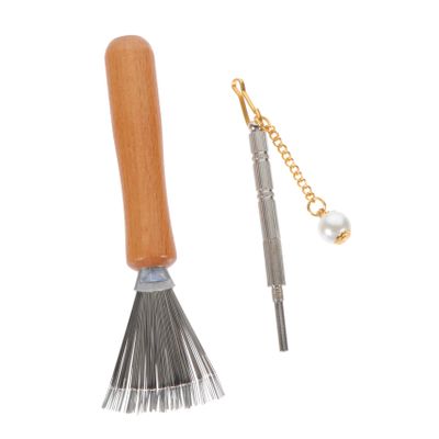 Yardwe Stainless Steel Flower Arrangement Cleaner Rake Cleaner Corrector Tools for Gardeners Ergonomic Grip Durable Design for Cleaning Maintenance of Floral Arrangements