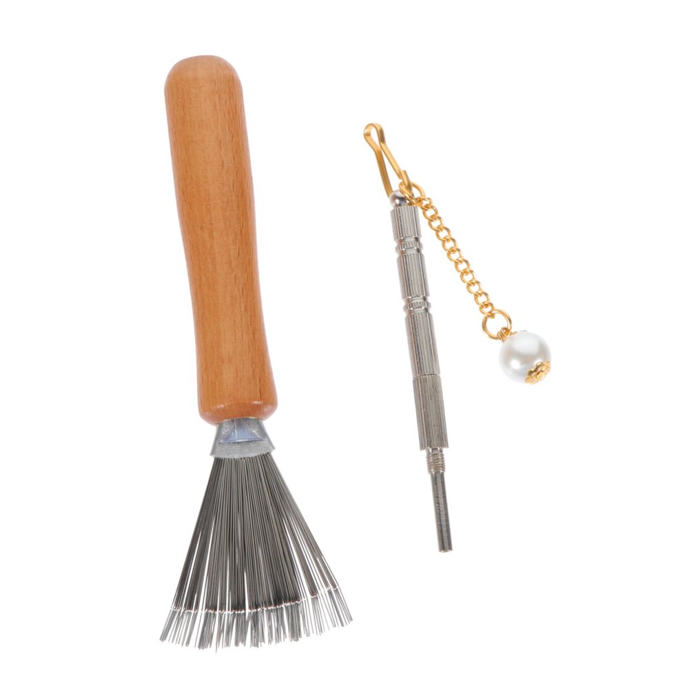 Yardwe Stainless Steel Flower Arrangement Cleaner Rake Cleaner Corrector Tools for Gardeners Ergonomic Grip Durable Design for Cleaning Maintenance of Floral Arrangements