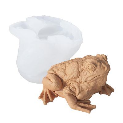 RALIYATX Frog Resin Molds, Frog Candle Molds Animal Shaped Resin Molds for Making Candle Soap Room Decorations Cake Top Fondant Decorations