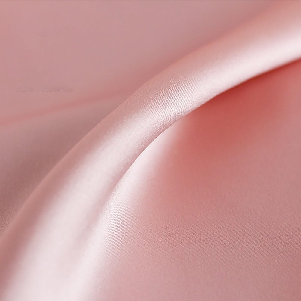 30 Momme 100% Pure Mulberry Silk Fabric Width 44" Charmeuse Fabric by 5 Yards Shiny Silk Fabric for Haute Couture, Evening Gowns, Sewing and CraftsBlush