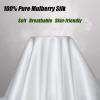 30 Momme 100% Pure Mulberry Silk Fabric Width 44" Charmeuse Fabric by 5 Yards Shiny Silk Fabric for Haute Couture, Evening Gowns, Sewing and CraftsKhaki view 3