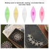 5PCS Tatting Shuttle Sets, Plastic Lightweight Weaving Shuttle DIY Lacemaking Shuttle for Lace DIY Craft Sewing Accessories (12039 Fruit Green, Fruit Yellow, White,) view 4