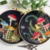 Myfelicity Embroidery Kit with Mushroom Patterns, 3 Hoops, Fabric, Threads, Needles, Instructions (red) view 4