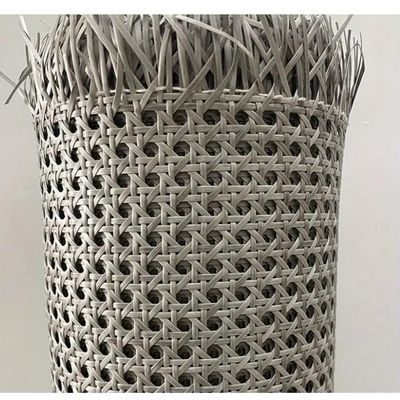 PE Plastic Rattan Cane Webbing for Caning Projects Hexagon Rattan Pressed Cane Webbing Sheet for Furniture Repair High Strength Weaving Rattan Material for Chair Cabinet Door Bed Decor(Gray,0.45x1m/18