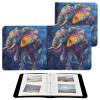 ALAZA Vintage Boho Elephant on Marble Background Photo Album Self Adhesive Scrapbook Album PU Leather Cover 3 Ring Binders Photo Book for Wedding Family Travel Memory view 2