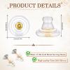 12PCS Earring Backs,18K Gold Silicone Earring Backs Replacements, Locking Secure Backs for Studs/Droopy Ears, No-Irritate Hypoallergenic Soft Clear for Women Men, White Gold view 3
