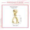 uxcell Blank Pendant Tray, 6 x 8 mm Drop-Shaped Bezel Tray Setting for DIY Crafting and Pendant Jewelry Making, Gold view 2