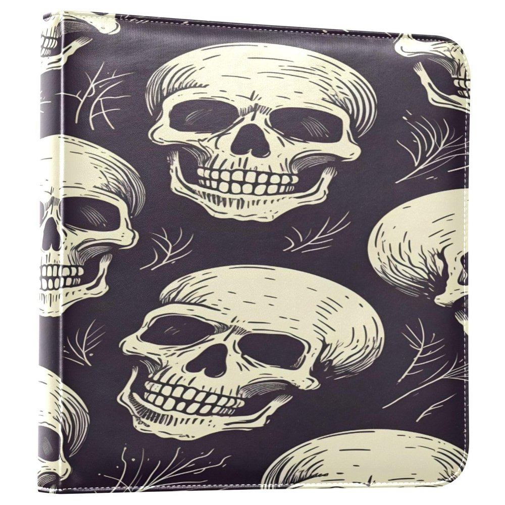 CEBUGI Photo Album 4x6 Photos Small Capacity Leather Cover Photo Album Sugar Skulls Photo Albums Book for Family Wedding Anniversary Vacation Baby