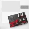 Blank Cards and Envelopes, red rose and wine romantic lovers decor, Blank Greeting Cards, Blank Cards for All Occasion - White view 4