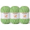 3 Pack Avocado Green Fluffy Velvet Yarn for Crocheting,Chunky Chenille Baby Blanket Yarn for Crocheting,Soft Fuzzy Puzzle Yarn for Knitting,(100g/3.53oz Each) Bulky Thick Amigurumi Crochet Yarns view 1