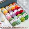 3 Pack Avocado Green Fluffy Velvet Yarn for Crocheting,Chunky Chenille Baby Blanket Yarn for Crocheting,Soft Fuzzy Puzzle Yarn for Knitting,(100g/3.53oz Each) Bulky Thick Amigurumi Crochet Yarns view 4
