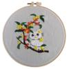 Aureate Embroidery Kits Handmade Floss DIY Linen Fabric Wall Art Home Decoration Needlepoint Needlework Wall Decor Art Craft kit Floral Kitten (No Hoop) view 1