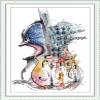 CaptainCrafts Cross Stitch Kits for Adults Counted Needlework Home Decor view 1