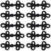 CABODYALS 10 Pairs Black Chinese Style Frog Knot Buttons Embroidery Closure Knots Bulk Traditional Fabric Flower Shape Button Fasteners Bulk for Sewing Making Cheongsam Tang Accessories DIY Art Craft view 1