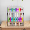 DFEDHF Metal Ribbon Storage Rack Holder, Black Large Capacity Organizer, 4 Tier Flower Wrapping Ribbon Display Rack for Cake Shop/Craft Room/DIY(Black-45X35X58cm) view 2