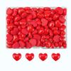 FAZHBARY 120 PCS Red Heart Resin Flatback Plastic Mini Resin Heart Bulk Heart Shape Charms Resin Embellishments for Crafts Accessories view 1