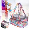 Printing Wool Storage Bag DIY Yarn Knitting Tote Bag Sewing Supplies Organizer Supplies Crochet Beginners and Knitting Lovers Bag Only Dandelion view 4