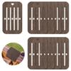AHANDMAKER 10pcs Weaving Cards, Belt Weaving Kit Wooden Belt Weaving Tools Weaving Loom Weaving Supplies for Bag Belt Camera Strap DIY Craft Weaving Supplies, Brown view 1