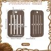 AHANDMAKER 10pcs Weaving Cards, Belt Weaving Kit Wooden Belt Weaving Tools Weaving Loom Weaving Supplies for Bag Belt Camera Strap DIY Craft Weaving Supplies, Brown view 2