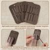 AHANDMAKER 10pcs Weaving Cards, Belt Weaving Kit Wooden Belt Weaving Tools Weaving Loom Weaving Supplies for Bag Belt Camera Strap DIY Craft Weaving Supplies, Brown view 4