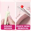 2 in 1 Needle Threader Seam Ripper, Stretchable Seam Rippers for Sewing, Thread Remover Tool for Hand Sewing, Knitting, Cross Stitch, Embroidery and Thread Removal (Purple) view 2