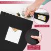 Vienrose 12x12 Inch Large 3 Ring DIY Scrapbook Photo Album Leather Cover Scrap Book Albums Blank Scrapbooks Photobook with 50 Plastic Sleeves 100 Pages for Wedding Baby Family Anniversary (Black) view 4