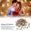 100PCS Unfinished Wooden Numbers, No Burr Portable Arabic Number 0 to 9 Clock Numbers for Home Art Clock DIY Decoration view 3