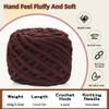 3 Pack Plush Chenille Chunky Yarn for Crocheting 100g(54.6yd) - Bulky Thick Fluffy Yarn for Knitting- Soft Velvet for Baby, Blanket Knitting Blanket Yarns- Amigurumi Yarns (3-Green) view 3