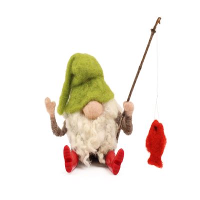 Wizardi Beginner Needle Felting Kit for Adults - Fishing Gnome. Fantasy Felting Kit 12cm Tall. Felting Tools. Wool Felting Supplies. Felt Crafts. Wool Felt. The Makerss