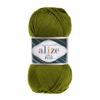 2 Skein/Pack Alize Diva Plus Yarn, Each Ball 100 gr (3.5 oz), 220m (241 Yards), 100% Microfiber Acrylic, Silky and Mercerized Effect, Knitting and Crochet Yarn for Blanket, Amigurumi, 233 - Olive view 1