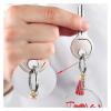 100pcs 6-20mm Stainless Steel Open Double Jump Rings for Jewelry Making Keychain Double Split Rings-Silver||10mm view 2